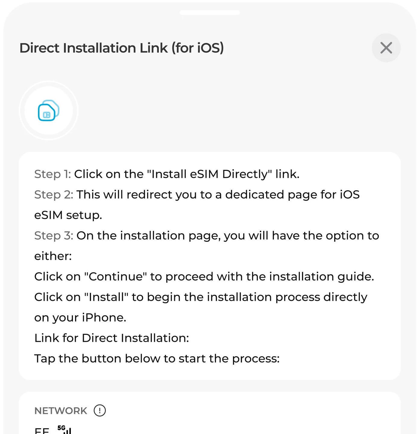 Activate your eSIM with a single tap